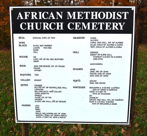 African Methodist Episcopal Church Cemetery 10-28-2014
