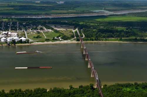 Aerials Cairo Railroad Bridge 08-13-2014