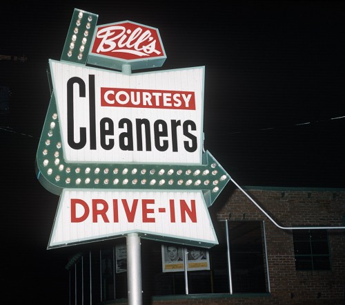 Bill's Courtesy Cleaners sign