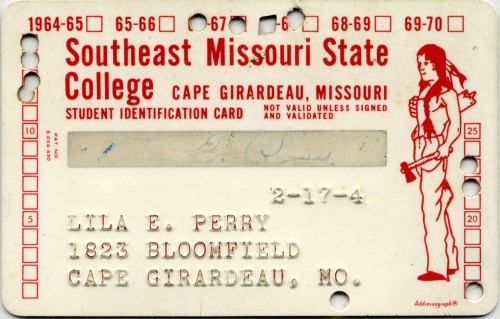 Lila Perry Steinhoff's SEMO ID card