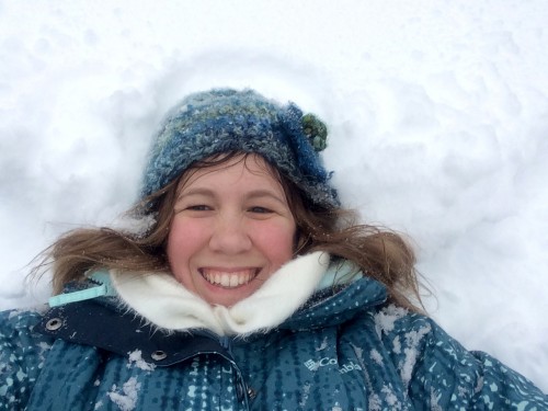 Snow angel selfie