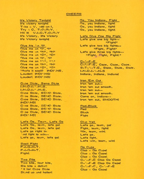 SEMO orientation packet 1965