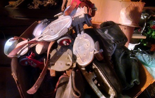 Skates in Kingsway attic