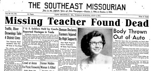 1954-07-06 Missourian - Bonnie Huffman