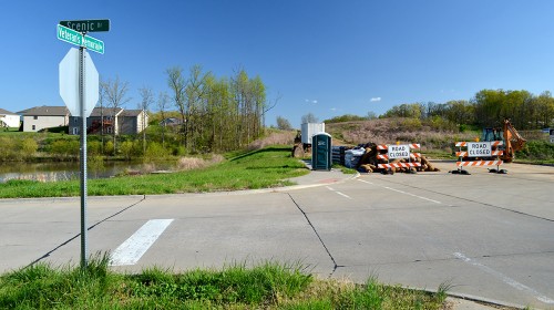 Veterans's Memorial Drive construction 04-15-2016